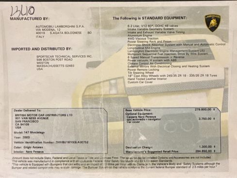 Used 2003 Lamborghini Murcielago Coupe image 66