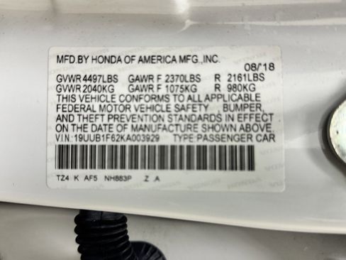 Used 2019 Acura TLX w/ Technology & A-SPEC Pkg image 11