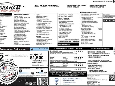Used 2022 GMC Acadia Denali w/ Denali Ultimate Package FWD image 1