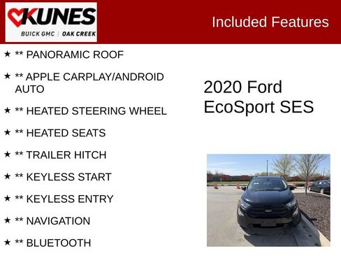 Used 2020 Ford EcoSport SES image 2