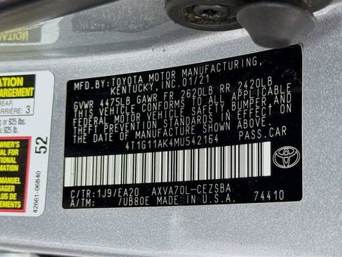 Certified 2021 Toyota Camry SE FWD image 29