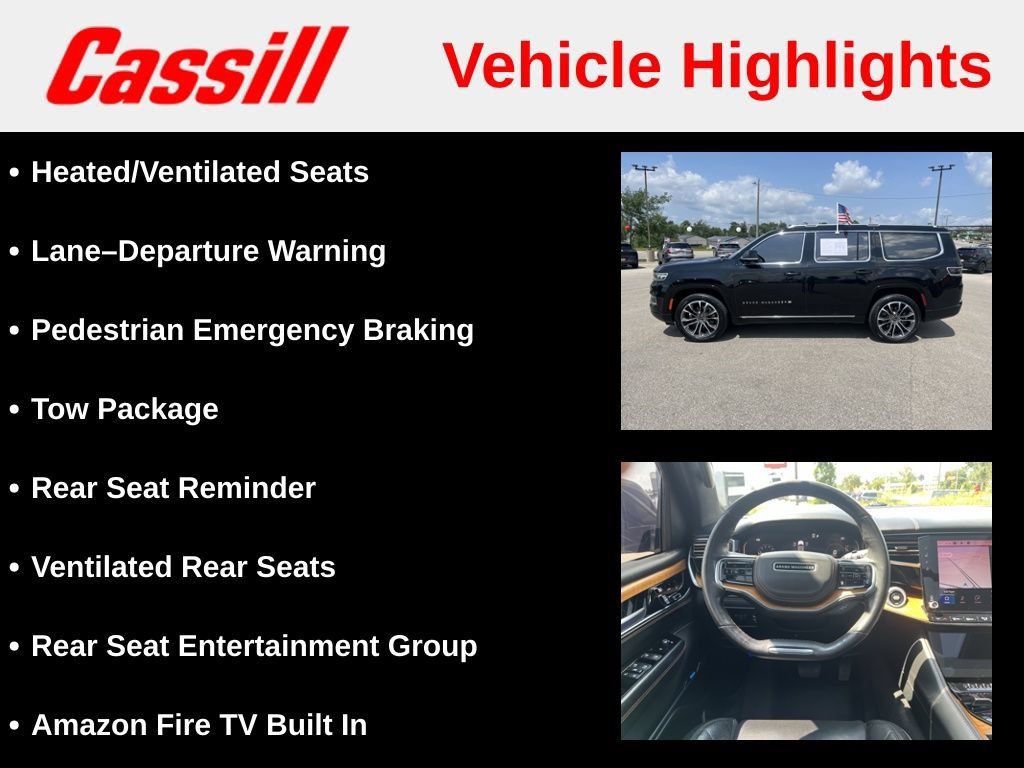 Used 2022 Jeep Grand Wagoneer Series III w/ Rear Seat Video Group 1 AWD/4WD image 14