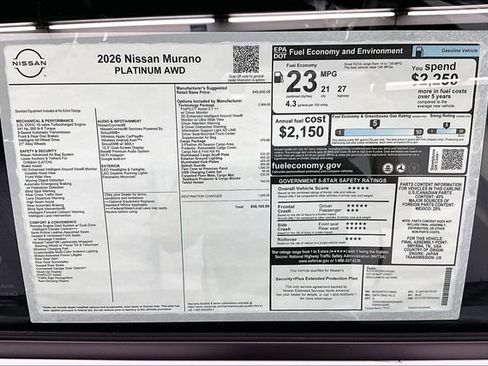 New 2026 Nissan Murano Platinum AWD/4WD image 42
