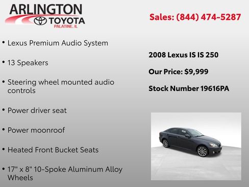 Used 2008 Lexus IS 250 AWD image 3