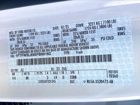 New 2025 Ford F150 Lariat w/ Equipment Group 501A Mid AWD/4WD image 16