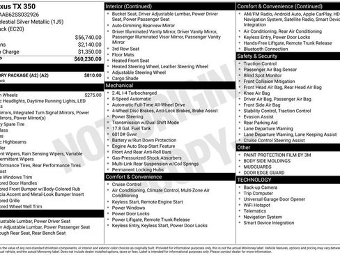Used 2025 Lexus TX 350 AWD w/ Accessory Package (A2) image 37