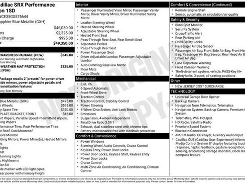 Used 2016 Cadillac SRX Performance w/ Driver Awareness Package FWD image 6