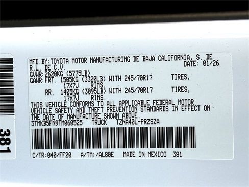 New 2026 Toyota Tacoma SR5 image 24