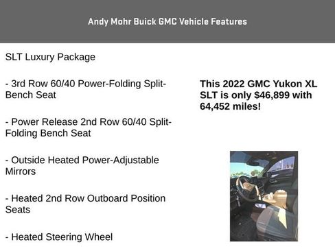 Used 2022 GMC Yukon XL SLT w/ SLT Premium Package AWD/4WD image 15