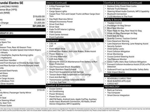Used 2021 Hyundai Elantra SE image 2