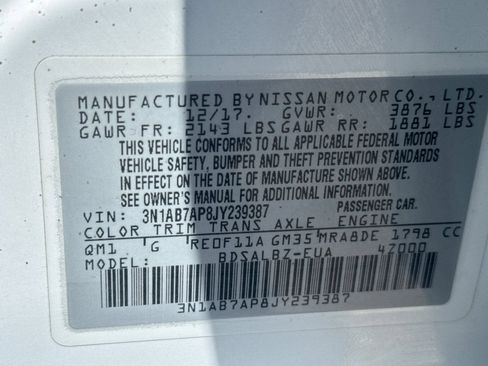 Used 2018 Nissan Sentra S FWD image 26