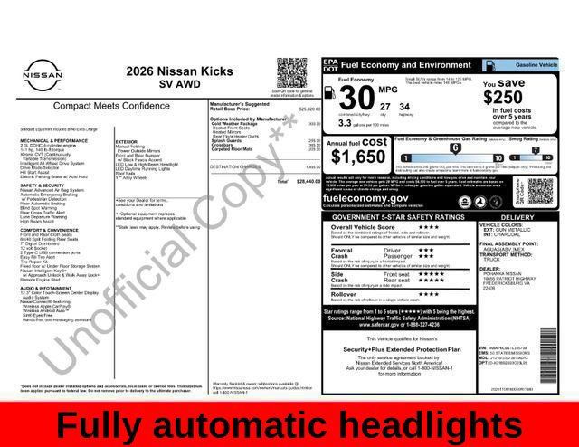 Used 2026 Nissan Kicks SV w/ Cold Weather Package AWD/4WD image 44