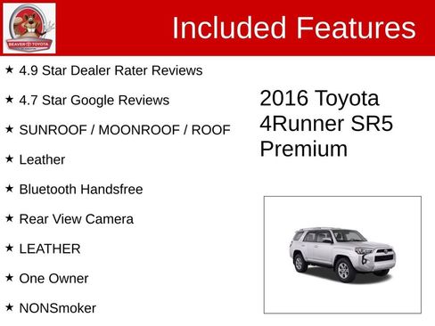 Used 2016 Toyota 4Runner SR5 Premium AWD/4WD image 4
