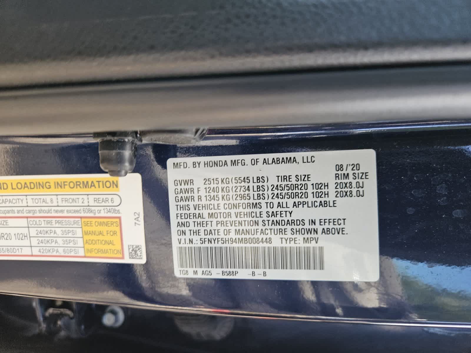 Used 2021 Honda Pilot Touring image 34