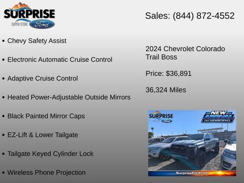 Used 2024 Chevrolet Colorado Trail Boss w/ Technology Package AWD/4WD image 22