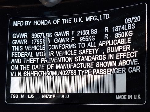 Used 2021 Honda Civic EX image 28