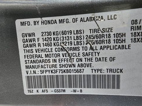 Used 2019 Honda Ridgeline RTL-E image 40