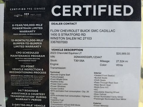 Certified 2023 Chevrolet Equinox LT image 35
