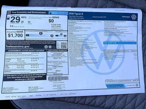 Used 2026 Volkswagen Tiguan S FWD image 22