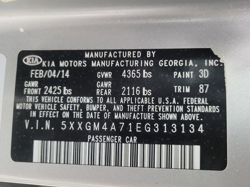 Used 2014 Kia Optima LX w/ Paint Protection Film Package FWD image 33