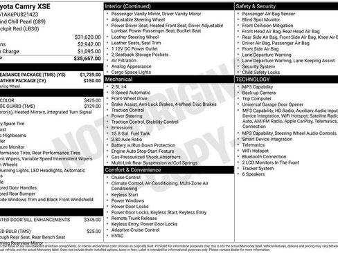 Used 2023 Toyota Camry XSE w/ TRD Appearance Package (TMS) FWD image 41