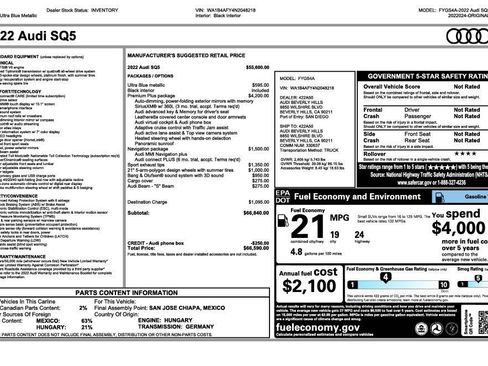Used 2022 Audi SQ5 Premium Plus w/ Premium Plus Package image 3
