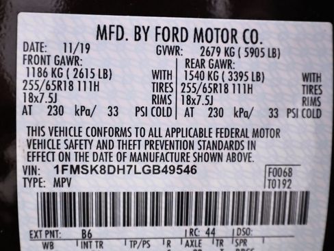 Certified 2020 Ford Explorer XLT w/ Class III Trailer Tow Package AWD/4WD image 48
