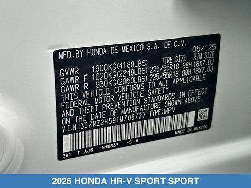 Used 2026 Honda HR-V Sport image 31