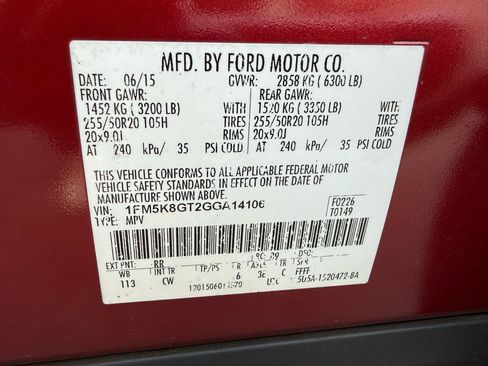 Used 2016 Ford Explorer Sport w/ Equipment Group 401A image 48