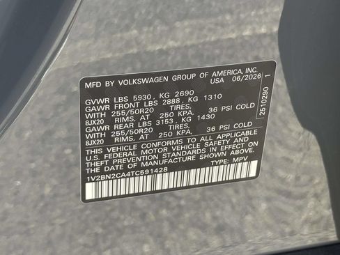 New 2026 Volkswagen Atlas SEL AWD/4WD image 16