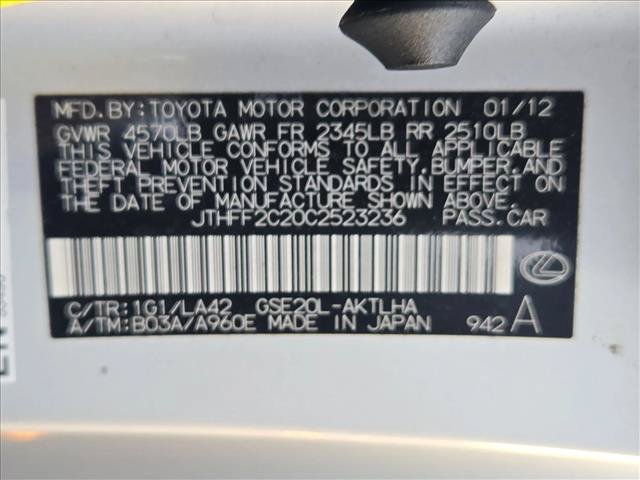 Used 2012 Lexus IS 250C w/ Luxury Pkg RWD image 13
