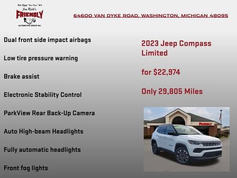 Used 2023 Jeep Compass Limited AWD/4WD image 20