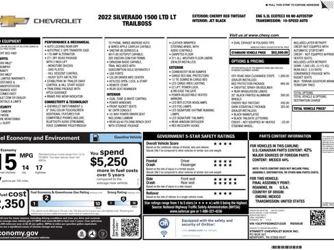 Used 2022 Chevrolet Silverado 1500 LT Trail Boss w/ Bed Protection Package AWD/4WD image 48