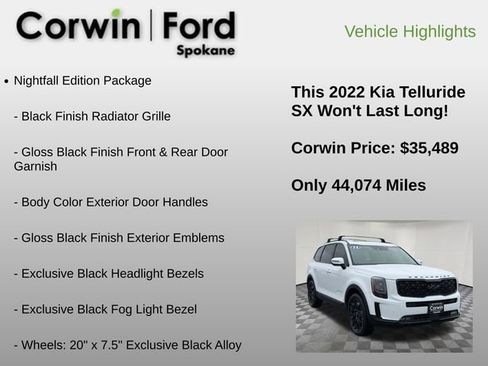Used 2022 Kia Telluride SX w/ SX Prestige Package AWD/4WD image 6
