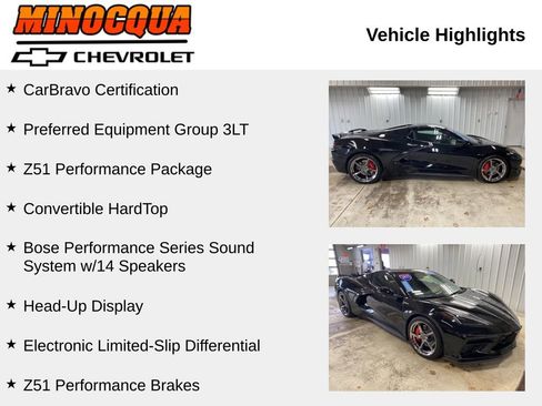 Certified 2022 Chevrolet Corvette Stingray Premium Conv w/ Z51 Performance Package RWD image 6