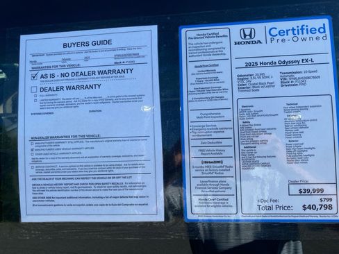 Certified 2025 Honda Odyssey EX-L image 37