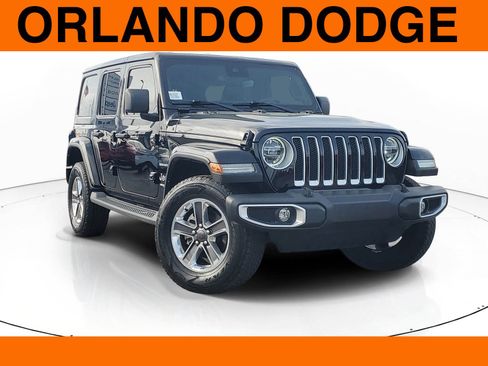 Used 2022 Jeep Wrangler Unlimited Sahara w/ LED Lighting Group image 1