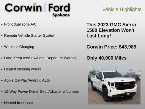 Used 2023 GMC Sierra 1500 Elevation AWD/4WD image 12