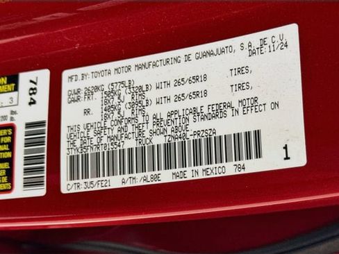 Certified 2024 Toyota Tacoma TRD Sport RWD image 31