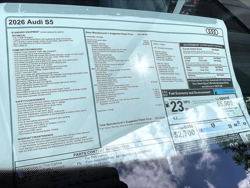 New 2026 Audi S5 Premium Plus AWD/4WD image 19