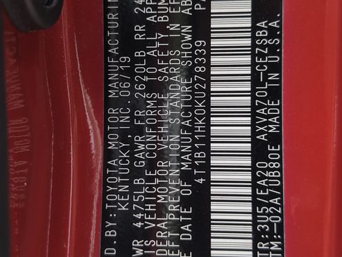 Used 2019 Toyota Camry SE FWD image 34