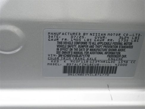 New 2025 Nissan Versa SV w/ Trunk Package image 20