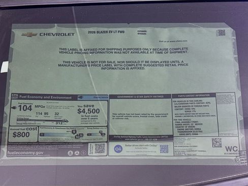 New 2026 Chevrolet Blazer EV LT image 20