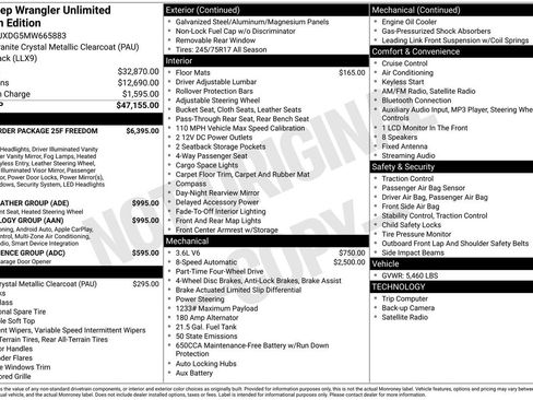 Used 2021 Jeep Wrangler Unlimited Freedom Edition image 35