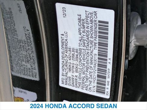 Certified 2024 Honda Accord LX image 26
