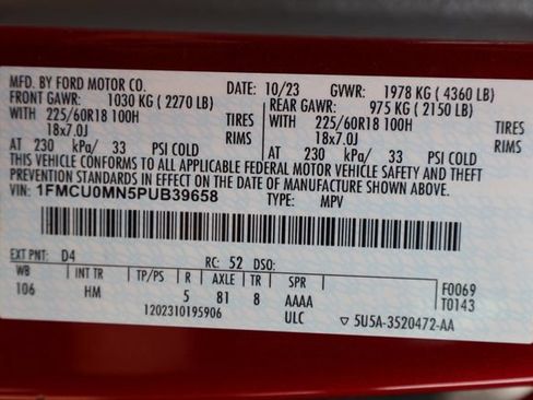Used 2023 Ford Escape ST-Line w/ Tech Pack #1 FWD image 33