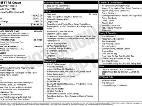 Used 2019 Audi TT RS w/ Technology Package image 30