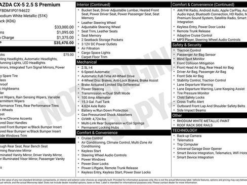 Used 2023 MAZDA CX-5 AWD 2.5 S w/ Premium Package image 9