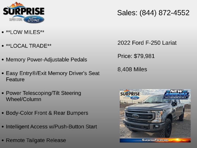 Used 2022 Ford F250 Lariat w/ Tremor Off-Road Package AWD/4WD image 16