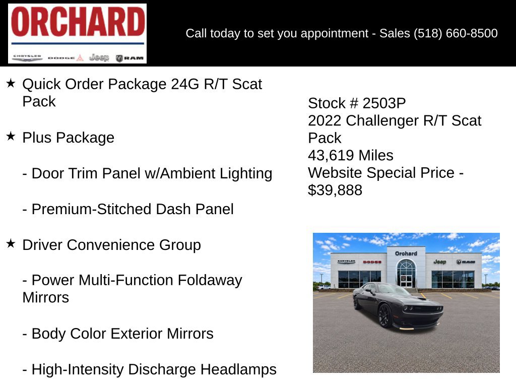 Used 2022 Dodge Challenger R/T Scat Pack w/ Plus Package RWD image 6